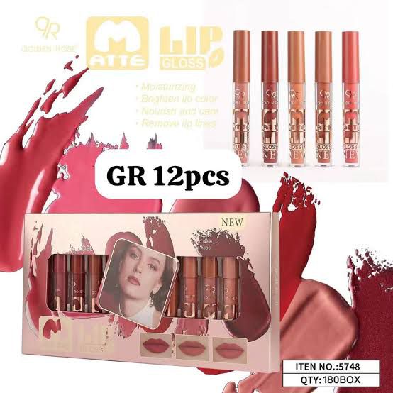 12pcs Matte Lipgloss Tray