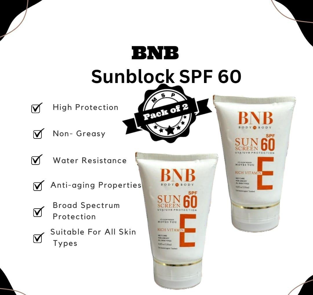 BNB Sunblock SPF 60 - Pack of 2