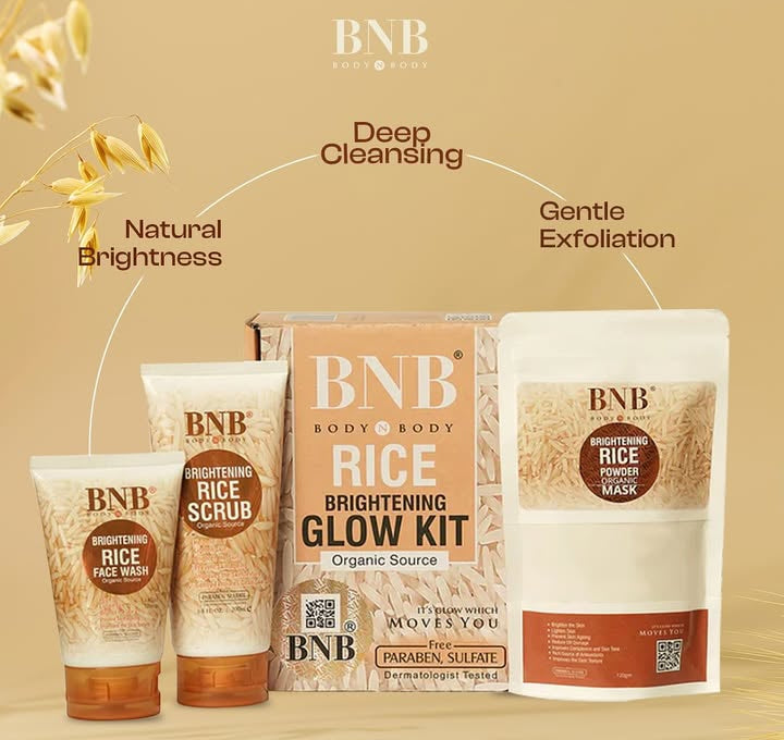 BNB  RiCE 3 in 1 facial kit